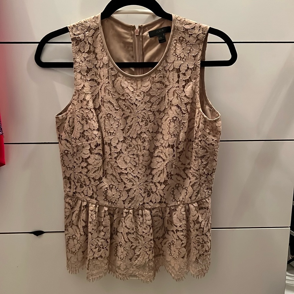 Lace peplum blouse